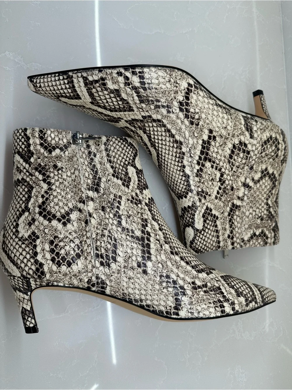 NWT-NIB|| Marc Fisher Itzia Snake-Print Ankle Boot. Size: 9.5M Women’s
